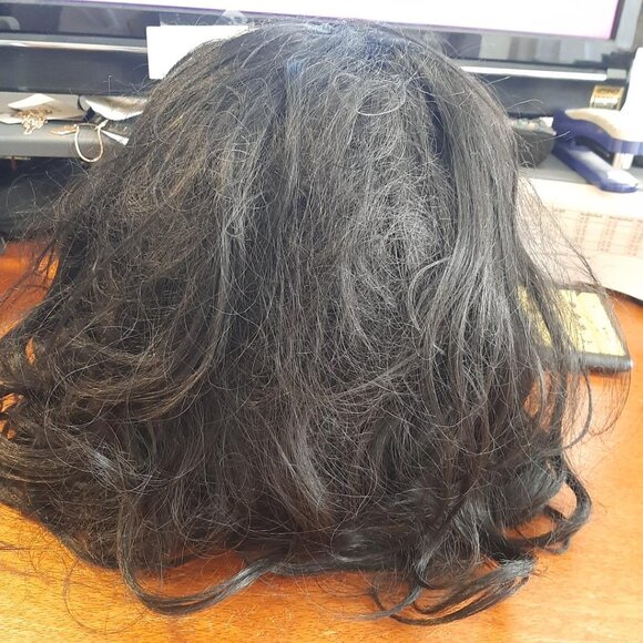NEW ! Long Hair 20 inch Curly Wig Black main image 4